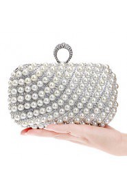 Women Metal Minaudiere Evening Bag Gold / Silver / Black