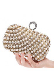 Women Metal Minaudiere Evening Bag Gold / Silver / Black