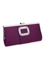 Women Satin Minaudiere Shoulder Bag / Clutch / Evening Bag Pink / Purple / Blue / Black / Burgundy / Fuchsia