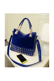 Women PU Doctor Tote Blue / Black