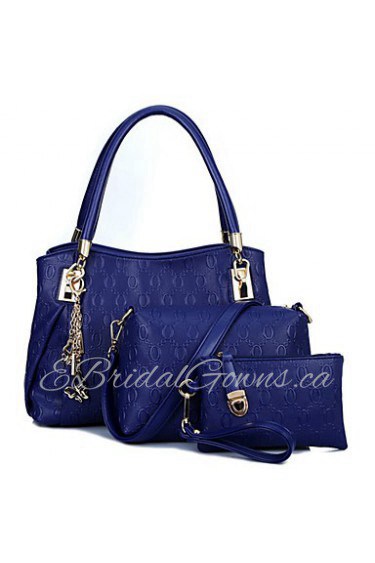 Women PU Barrel Shoulder Bag / Tote White / Blue / Gold / Black