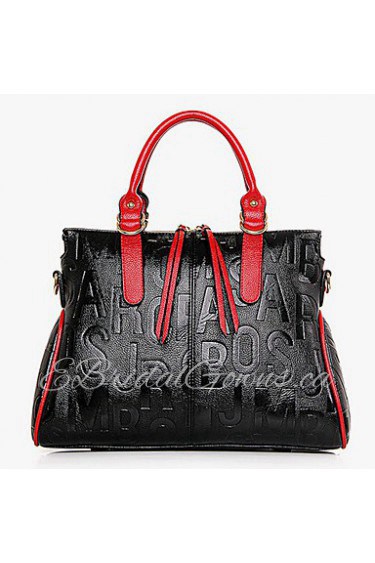 Women PU Shopper Shoulder Bag / Tote Blue / Red / Silver / Black