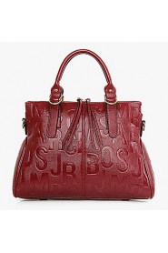 Women PU Shopper Shoulder Bag / Tote Blue / Red / Silver / Black