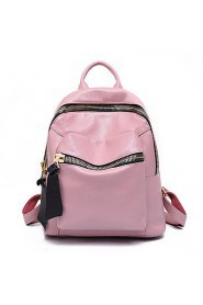 Women PU Bucket Backpack / School Bag / Travel Bag Pink / Blue / Gray / Black