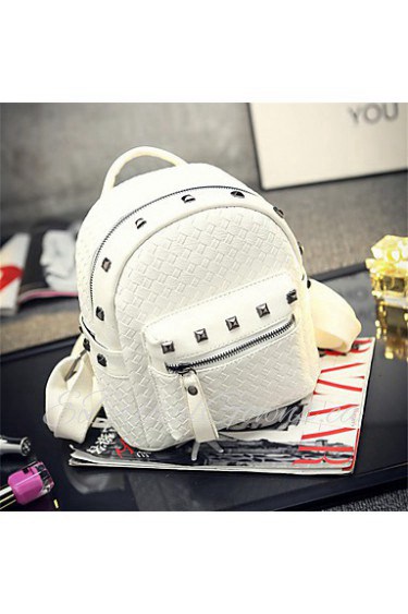 Women PU Bucket Backpack White / Beige / Gold / Silver / Black