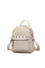 Women PU Bucket Backpack White / Beige / Gold / Silver / Black