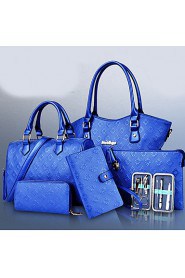 Women PU Barrel Shoulder Bag / Tote / Satchel / Clutch White / Blue / Gold / Black