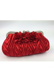 Women Silk Minaudiere Evening Bag Pink / Red / Silver / Black