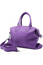 Women Outdoor PU Tote Purple / Blue / Black