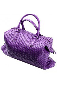 Women Outdoor PU Tote Purple / Blue / Black