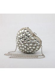 Women's Handmade The Heart shaped Luxury Glass Drill Evening Bag