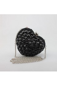 Women's Handmade The Heart shaped Luxury Glass Drill Evening Bag