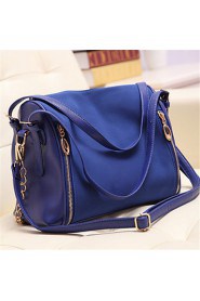 Women PU Baguette Shoulder Bag Pink / Blue / Black