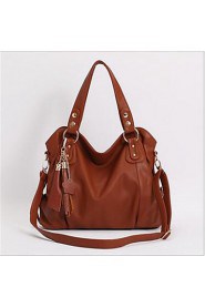 Women PU Sling Bag Shoulder Bag Brown