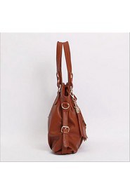 Women PU Sling Bag Shoulder Bag Brown