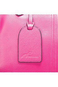 Real Genuine First Layer Leather Purse Satchel Shoulder Hand Bag Tote Weekender Pink