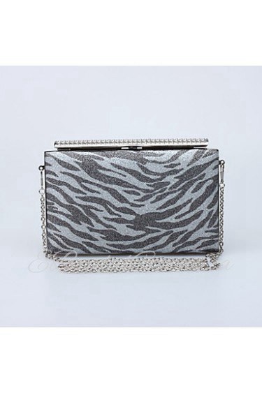 Women's Handmade Leopard Grain Diamonds Evening Bag