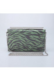 Women's Handmade Leopard Grain Diamonds Evening Bag