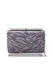 Women's Handmade Leopard Grain Diamonds Evening Bag