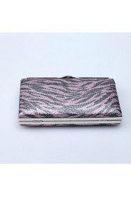 Women's Handmade Leopard Grain Diamonds Evening Bag