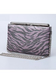 Women's Handmade Leopard Grain Diamonds Evening Bag