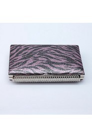 Women's Handmade Leopard Grain Diamonds Evening Bag