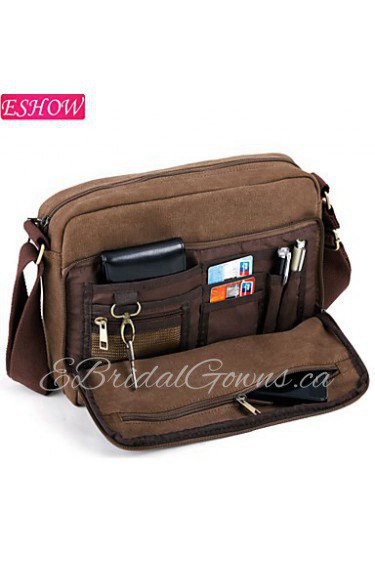 Fashion Men's Rucksack Retro Casual Business Shoulder Messenger Bag Canvas Handbag