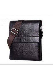 Men PU Messenger Shoulder Bag Brown / Black