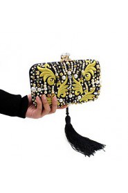 Women's Handmade High grade Embroidery Tassel Diamonds Party/Evening Bag