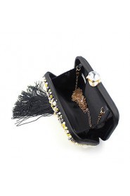 Women's Handmade High grade Embroidery Tassel Diamonds Party/Evening Bag