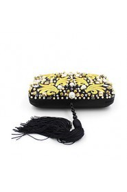 Women's Handmade High grade Embroidery Tassel Diamonds Party/Evening Bag