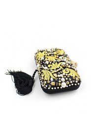 Women's Handmade High grade Embroidery Tassel Diamonds Party/Evening Bag