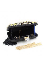 Women's Handmade High grade Embroidery Tassel Diamonds Party/Evening Bag