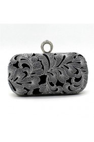 Women Satin Baguette Clutch / Evening Bag / Cosmetic Bag Gold / Silver