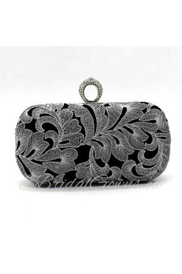 Women Satin Baguette Clutch / Evening Bag / Cosmetic Bag Gold / Silver