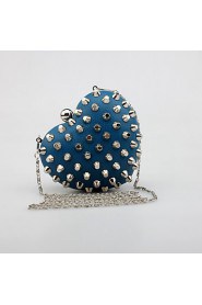 Women's Handmade The Heart shaped Rivet Evening Bag