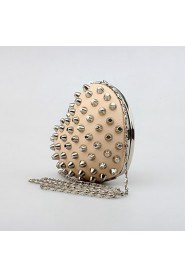 Women's Handmade The Heart shaped Rivet Evening Bag