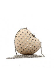 Women's Handmade The Heart shaped Rivet Evening Bag