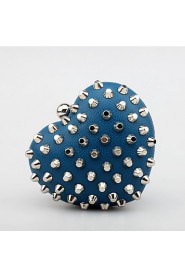 Women's Handmade The Heart shaped Rivet Evening Bag