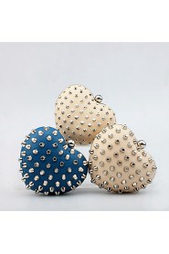 Women's Handmade The Heart shaped Rivet Evening Bag