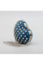 Women's Handmade The Heart shaped Rivet Evening Bag