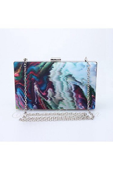 Women's Handmade ThIrregular Color Ink Evening Bag