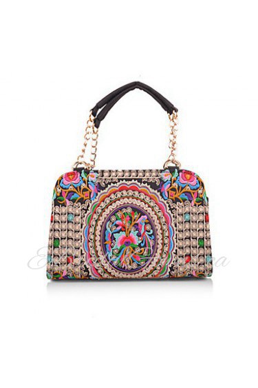 Women Canvas Bowling Tote Multi color