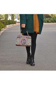 Women Canvas Bowling Tote Multi color