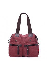 Women PU / Canvas Hobo Shoulder Bag / Tote / Satchel Blue / Brown / Gray / Black / Khaki / Burgundy