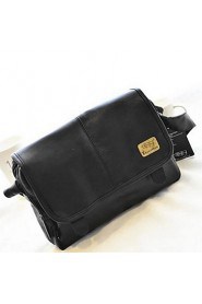 Men PU Messenger Shoulder Bag Brown / Black