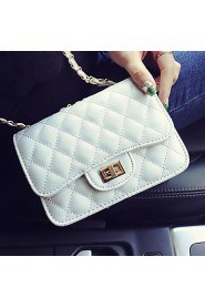 Women PU Baguette Shoulder Bag / Satchel / Clutch White / Pink / Purple / Blue / Gold / Silver / Black