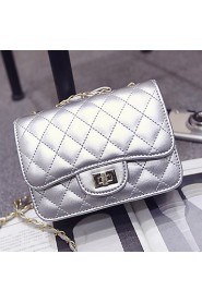 Women PU Baguette Shoulder Bag / Satchel / Clutch White / Pink / Purple / Blue / Gold / Silver / Black