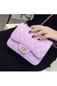 Women PU Baguette Shoulder Bag / Satchel / Clutch White / Pink / Purple / Blue / Gold / Silver / Black