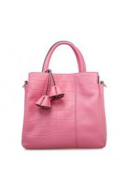 Women Casual Cowhide Tote White / Pink / Blue / Black / Fuchsia R0197801